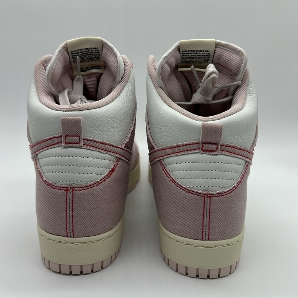 New Men’s Nike Dunk Hi 1985 Barely Rose Pink Denim Summit White DQ8799-100 NWOB - Picture 5 of 5